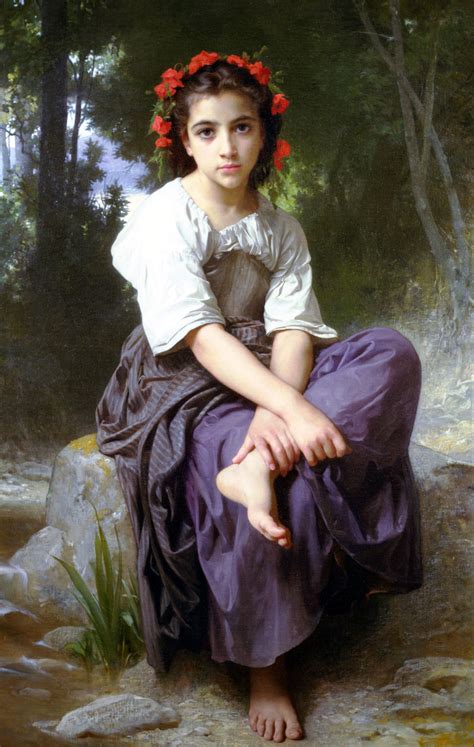 File:William-Adolphe Bouguereau (1825-1905) - At the Edge of the Brook ...