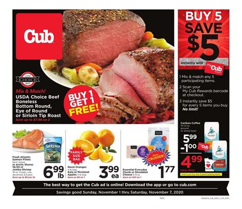 Cub Foods Weekly Ad Nov 01 – Nov 07, 2020