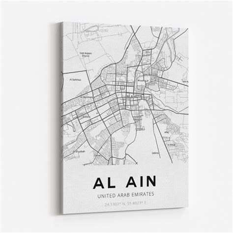 Al Ain City Map Wall Art