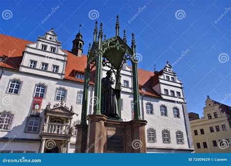 Wittenberg old town hall editorial stock image. Image of sculpture - 72009629