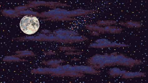 Night Sky Pixel Art for 2D RPG Towards The Pantheon @ PixelJoint.com