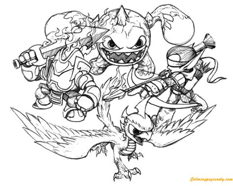 Skylanders Fire Coloring Page - Free Printable Coloring Pages