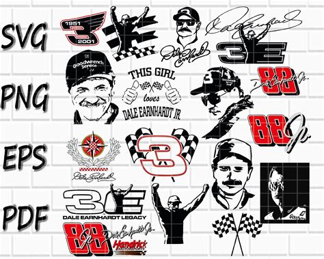 Dale Earnhardt SVG Dale Earnhardt Silhouette Dale Earnhardt - Etsy