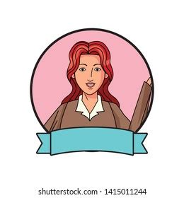 Businesswoman Long Hair Avatar Cartoon Character Stock Vector (Royalty Free) 1415011244 ...