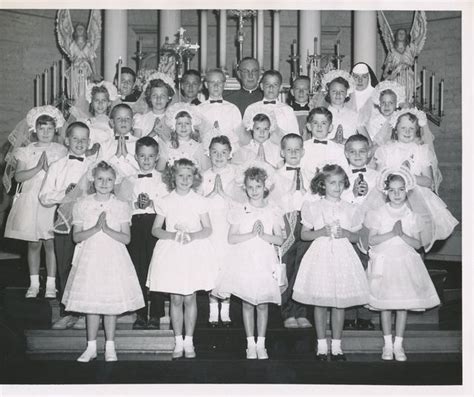 1959 First Communion photo | My childhood memories, Childhood memories, Catholic school girl