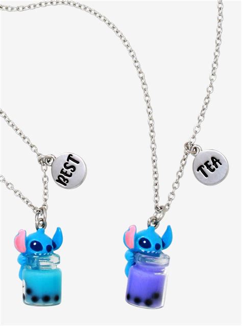 Disney Lilo Stitch Girls BFF Necklace Set Of 2- Best