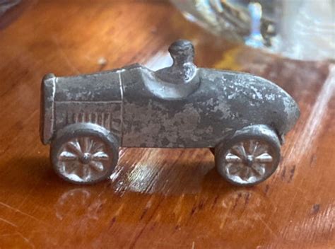 Antique Vintage Monopoly Race Car With Driver Game Piece Metal Token ...