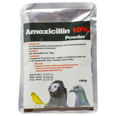 Amoxicillin 10% Powder Generic – All Bird Products