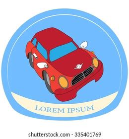 Vector Illustration Red Cartoon Car Front Stock Vector (Royalty Free) 335401769 | Shutterstock