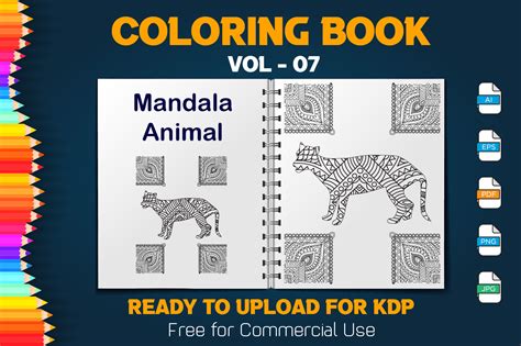 Mandala Animal - Coloring Book Pages Graphic by Homyara's Art Gallery ...