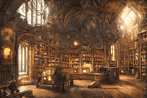 Dark Academia Magic Witches Fairytale Castle Library Interior Christmas · Creative Fabrica