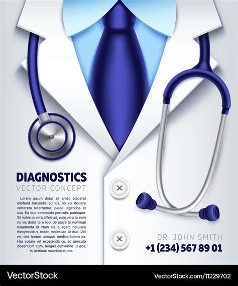 Doctor stethoscope background medical Royalty Free Vector