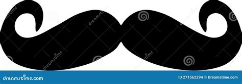 Mustache Black and White Illustration Stock Vector - Illustration of ...