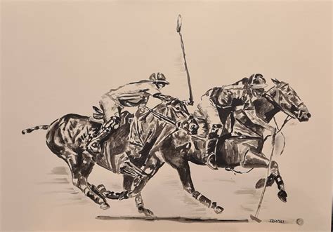 Polo Pony Sport Polo Player Horse Art Giclee Limited - Etsy