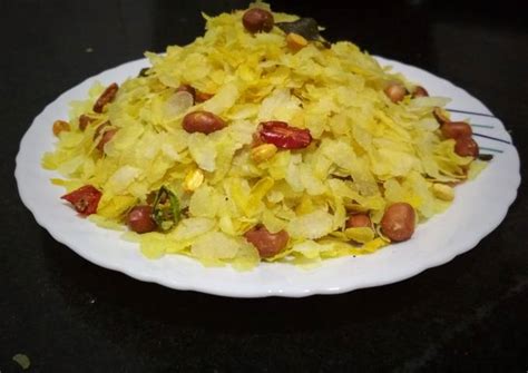 Rice Flakes (Thin Poha) Chivda Recipe by Adarsha M - Cookpad