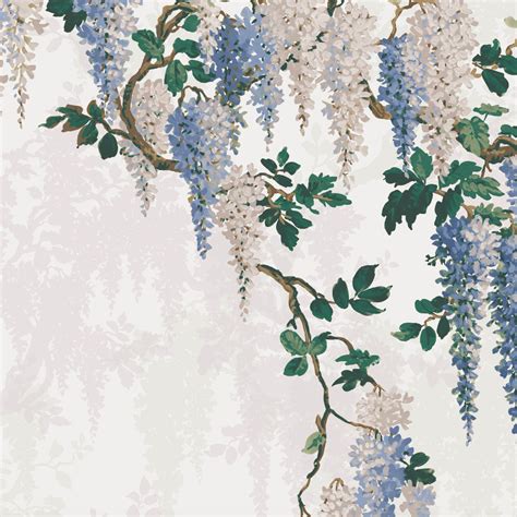 Bridgerton-inspired design | Wisteria design, Blue wallpapers, Mural