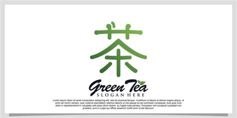 Green tea logo design and inspiration isolated Vector Image