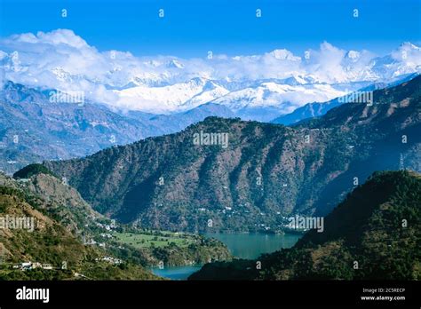 Chamera I dam – which has formed the reservoir Chamera Lake – on the Ravi river near Chamba ...