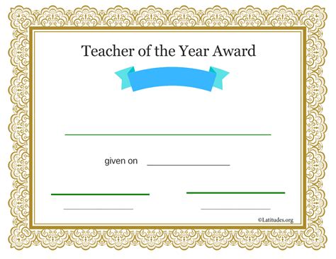 Teacher of the Year Award Blue Gold - ACN Latitudes