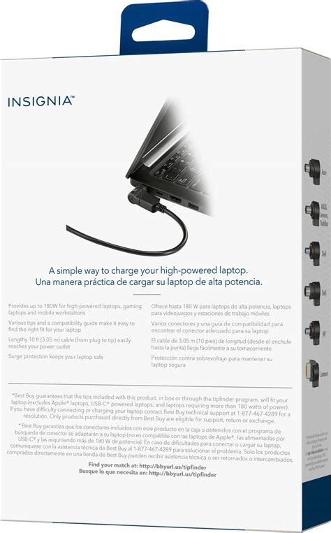 Insignia™ Universal 180W High Power Laptop Charger Black NS-PWL9180 ...