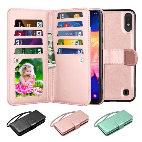 6.2" 2019 Galaxy A10 Case, Samsung A10 Wallet Case, Njjex Luxury Pu Leather 9 Card Slots Holder ...