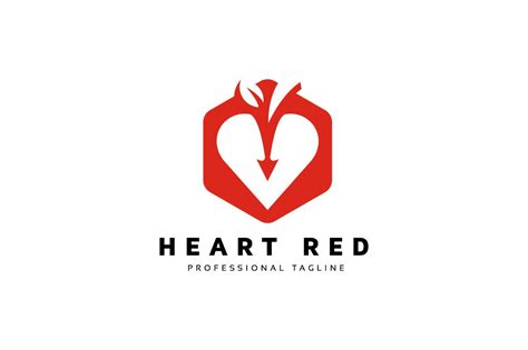 Heart Red Logo Graphic by Iwan Russu · Creative Fabrica