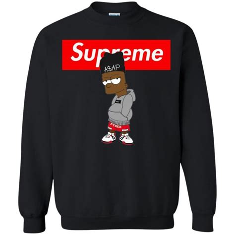 Supreme Bart Simpson ASAP Rocky Sweatshirt in 2020 | Sweatshirts ...