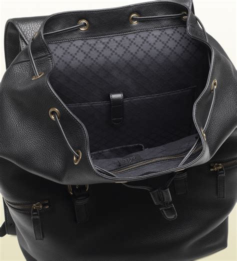 Men's Black Backpack Leather | semashow.com