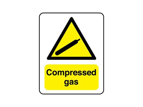 Compressed Gas Sign - Hazard Signs - Safe Industrial