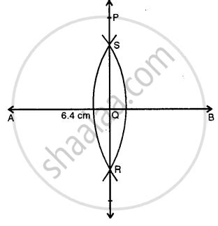 Draw a Line Segment of Length 6.4 Cm. Draw Its Perpendicular Bisector. - Mathematics | Shaalaa.com