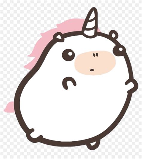 Cute Fat Unicorn Cartoon