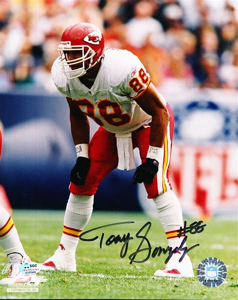 Lot Detail - Tony Gonzalez Autographed Kansas City Chiefs Ftbl. Color 8” x 10” Photo- SGC ...