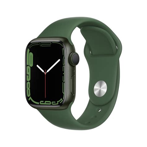 Apple Watch Series 7 GPS, Green Aluminium Case with Clover Sport Band ...