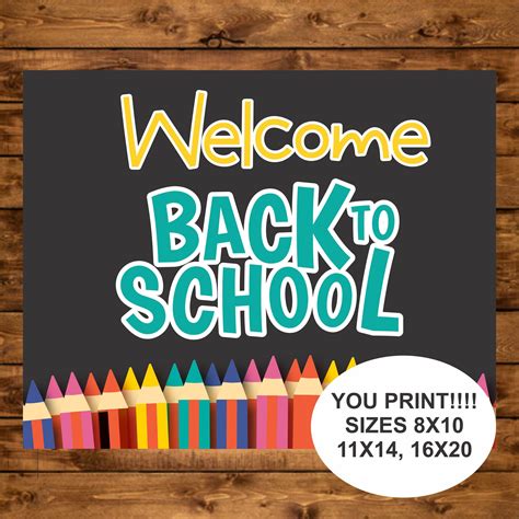 Welcome Back Classroom Sign Instant Download Back to School | Etsy | Classroom signs, Back to ...