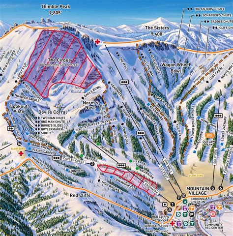 California Ski Maps | Kirkwood Ski Resort Trail Map