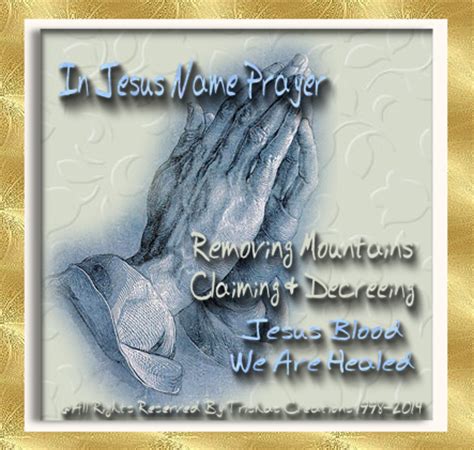 In Jesus Name Prayer – OUR NEWLY RE-DESIGNED WEBSITE