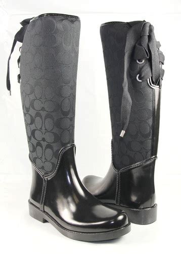 Coach Tristee Black Black Rain Boots | eBay | Coach rain boots, Boots, Coach boots