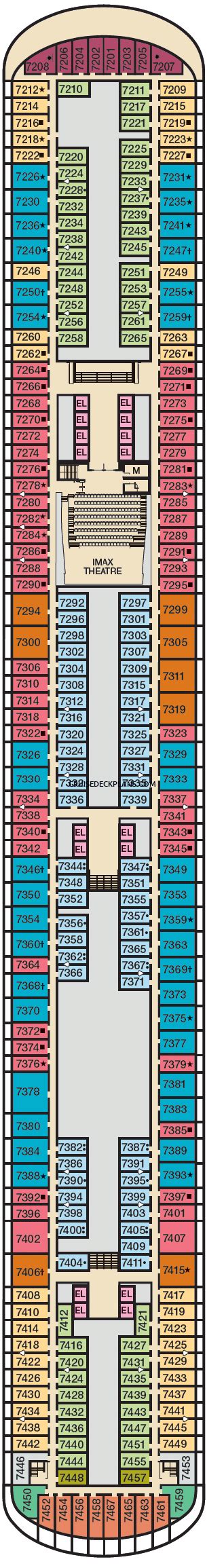 Carnival Horizon Deck 7 Deck Plan Tour