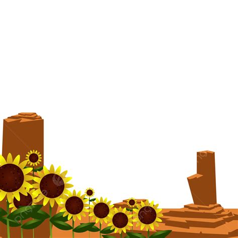 Desert Background Twibbon Border Vector, Desert, Borders, Flower PNG and Vector with Transparent ...