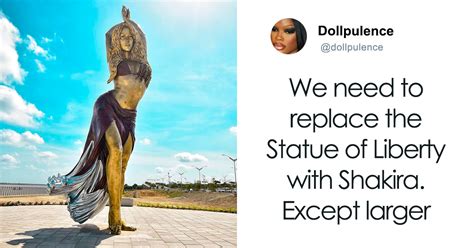 Colossal Shakira’s Statue Is Unveiled In Colombia, And People Are Making The Same Joke About It ...