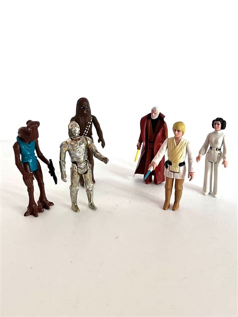 Vintage Star Wars Figures 1977 1978 Set of 6 Kenner Luke - Etsy