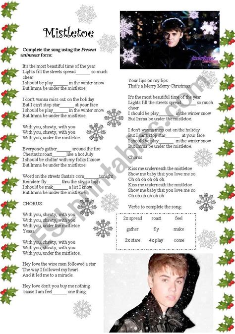 Justin Bieber Mistletoe Lyrics