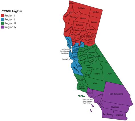 CCDEH Regions - California Conference of Directors of Environmental Health