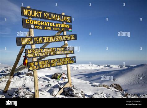 Kilimanjaro top sign hi-res stock photography and images - Alamy