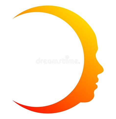 Beautiful Girl Silhouette and Moon Stock Vector - Illustration of head, darling: 175019309