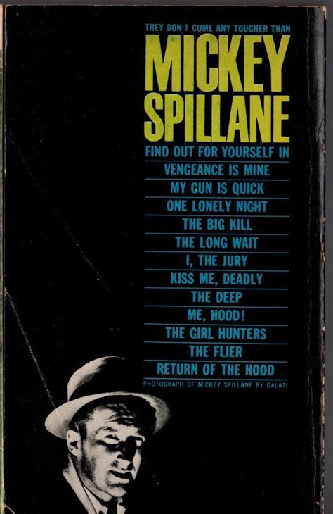 Mickey Spillane RETURN OF THE HOOD book cover scans