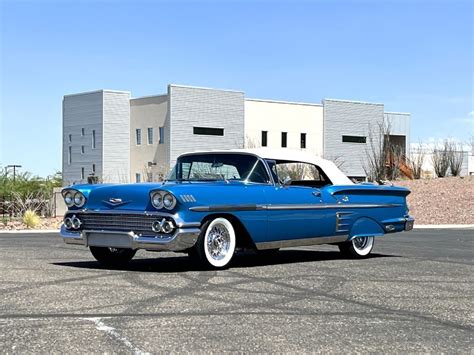 1958 Chevrolet Bel Air Impala 13950 Miles Silver Blue Metallic Convertible - Used Chevrolet Bel ...