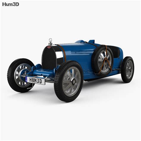 Bugatti Type 35 with HQ interior 1924 3D model - Vehicles on Hum3D