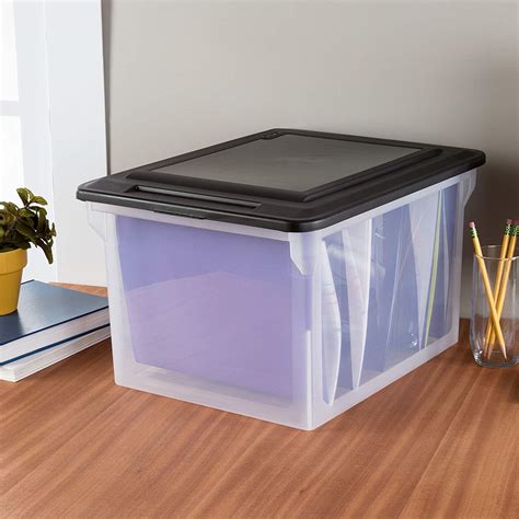 Sterilite 1868 Convenient Versatile Organizing Storage File Box w/Lid (4 Pack) | eBay