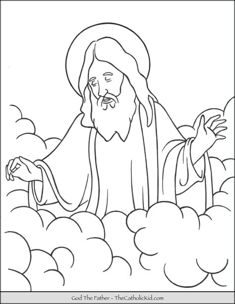 God The Father Coloring Page - TheCatholicKid.com